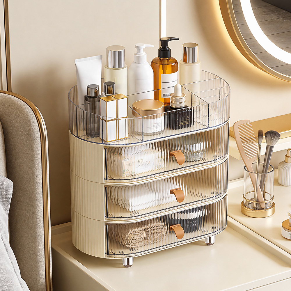 Stackable Display Vanity Organiser with 3 Drawers
