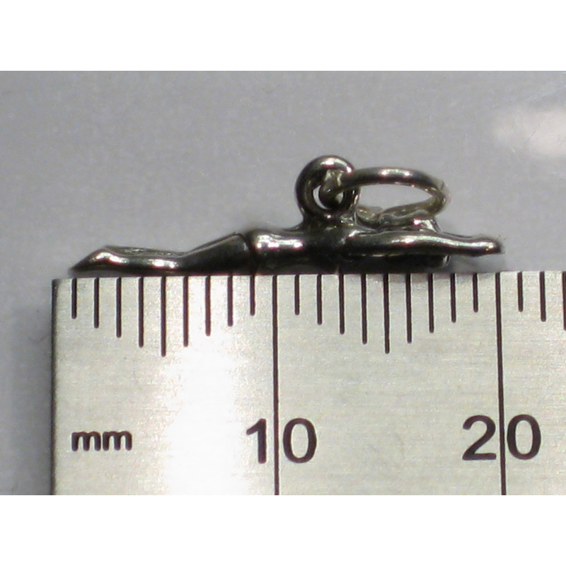 Women's Sterling Silver Swimmer Charm, Gift for Her