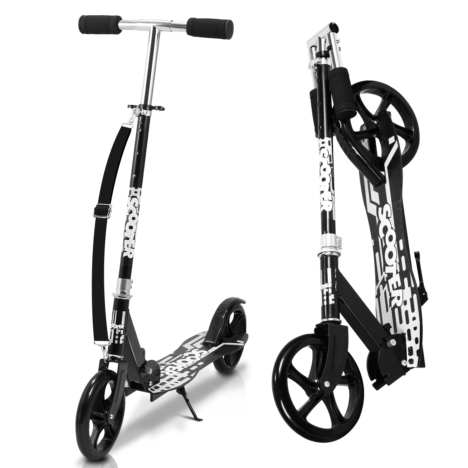 TEMU Scooter pliable pour , scooter à pédale, scooter à pied, réglable en hauteur, 4 couleurs, scooter freestyle