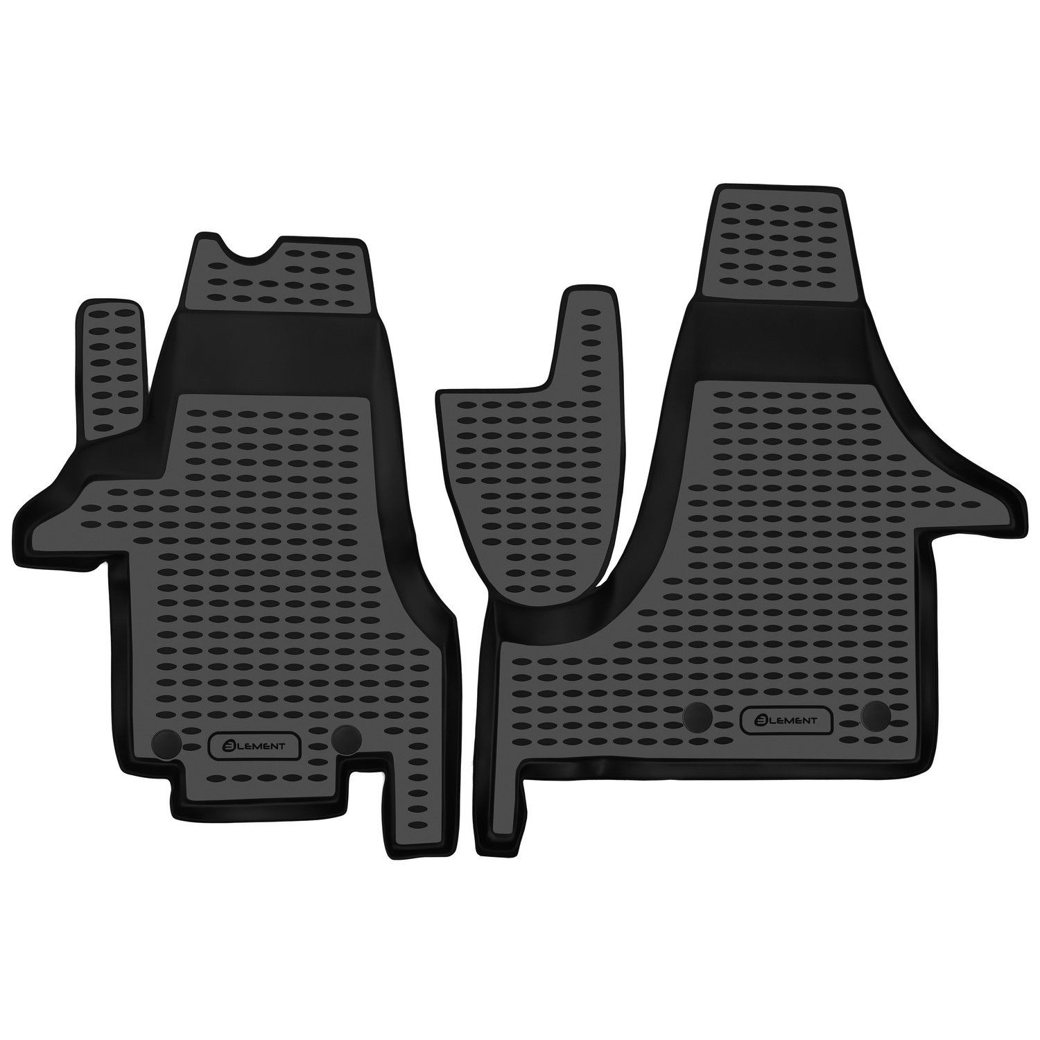 Image of Rubber Floor Mats Front Set For Transporter// | T5 | 2003-2024 | Tpe Car Floor Mats, , , Waterproof, Non-slip