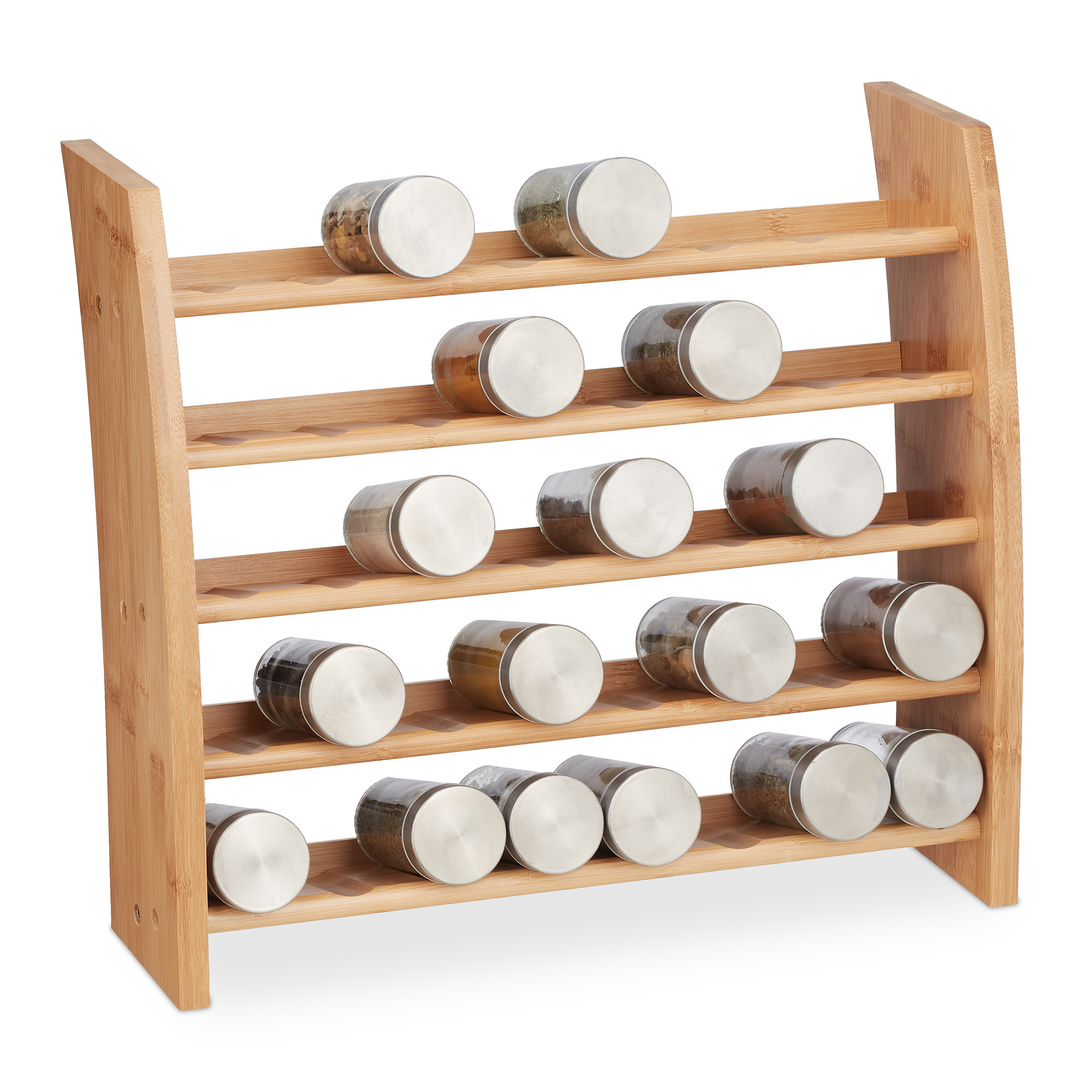 Spice Rack In Natural - (w)40.5 X (h)36 X (d)16 Cm