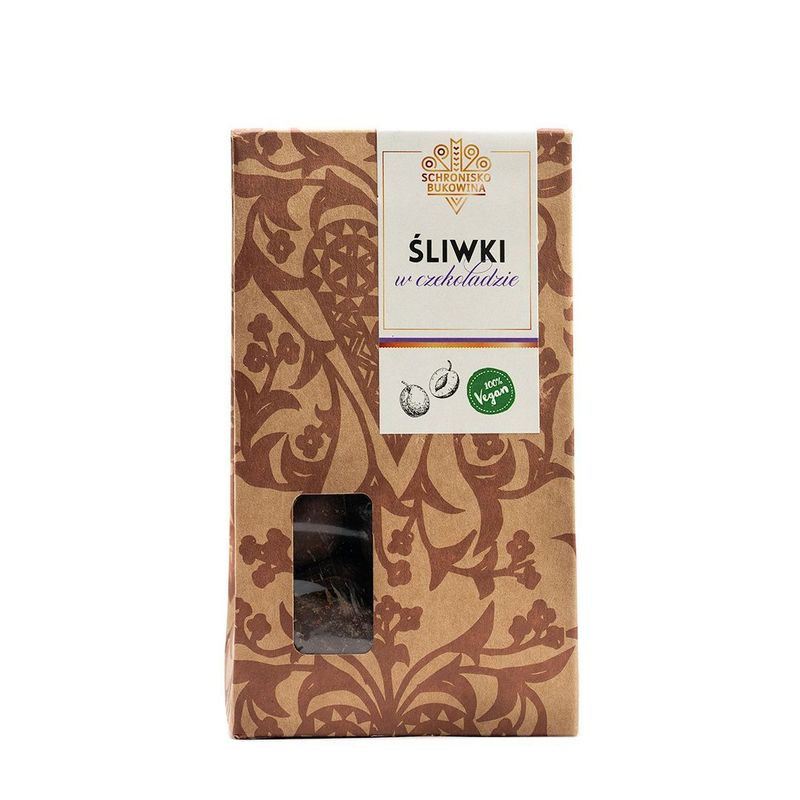 Image of Plums In Dark Chocolate 100g - Shelter Bukowina