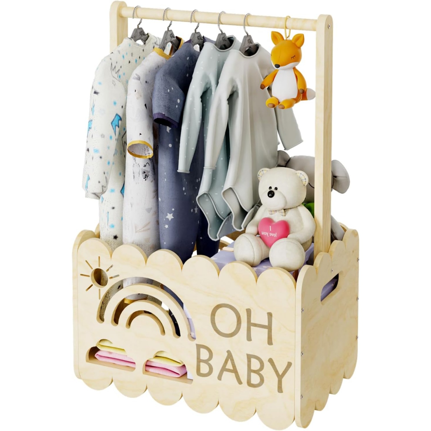 wooden shower basket basket with handle shower gifts attractive closet clothes rack for new born shower gifts for new parents