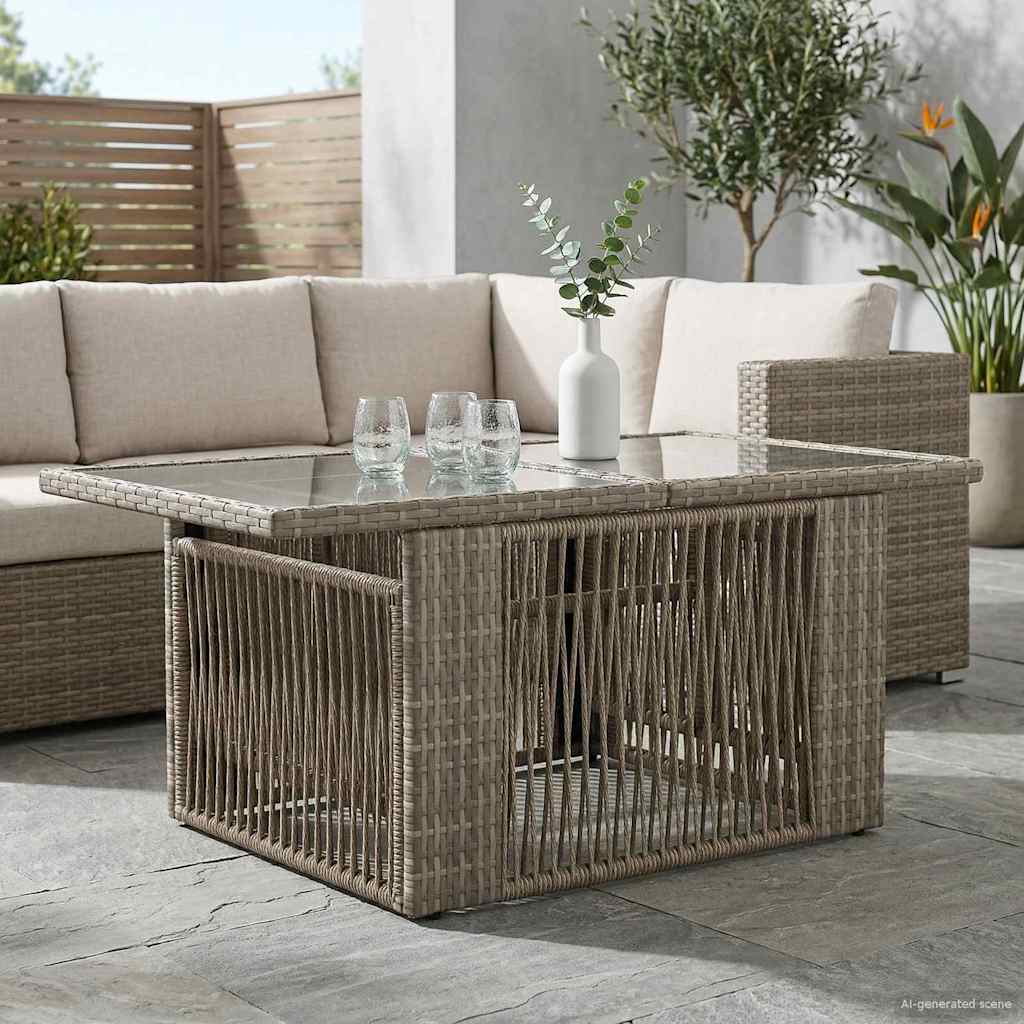 Image of Vidaxl Garden Table, Outdoor Balcony Table, Patio Furniture, Dining Table For Outside, Modern Patio Table, Compact Garden Table, Uv-protected Table, Weather-resistant Table, Outdoor Coffee Table