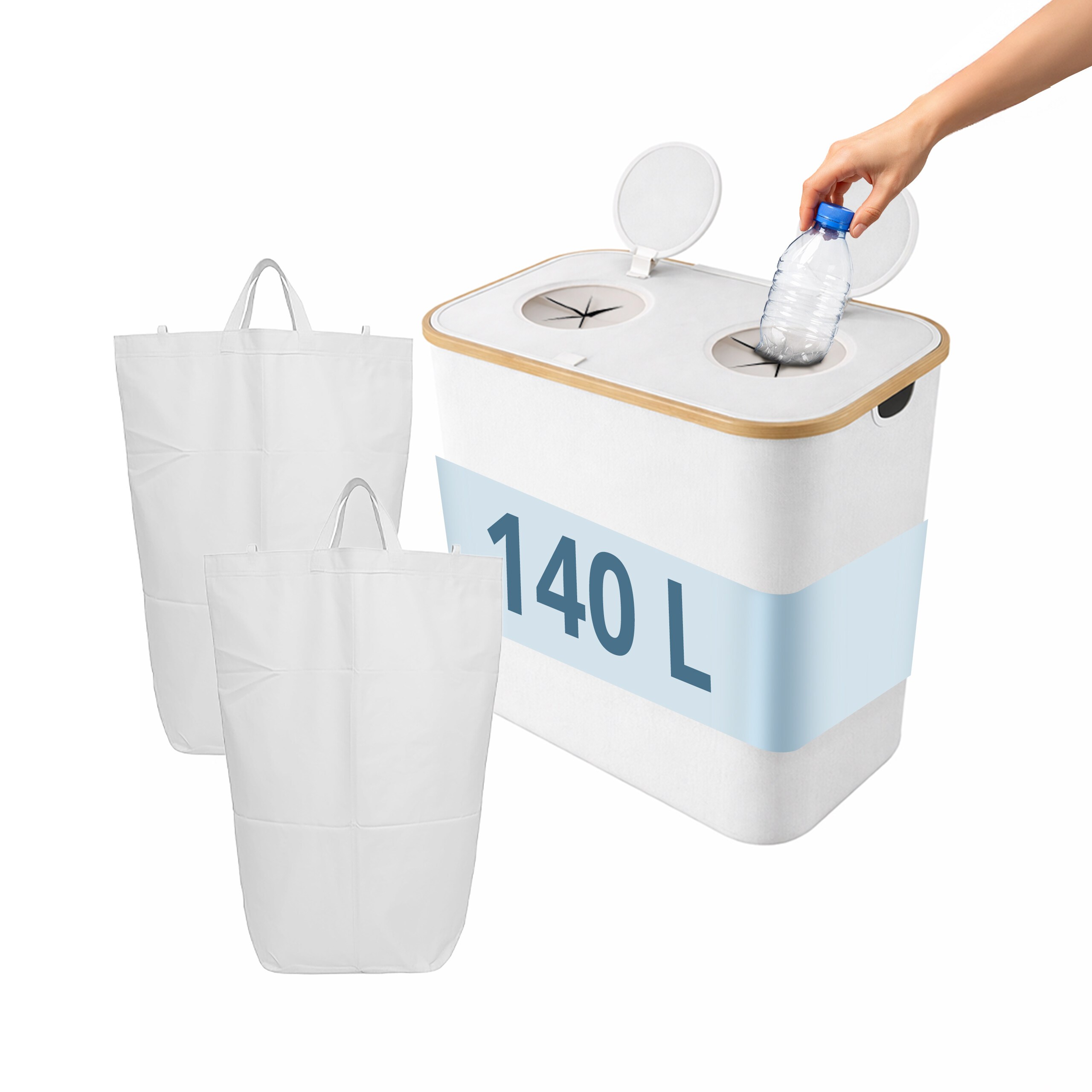 Bottle Collection Container In White - 140