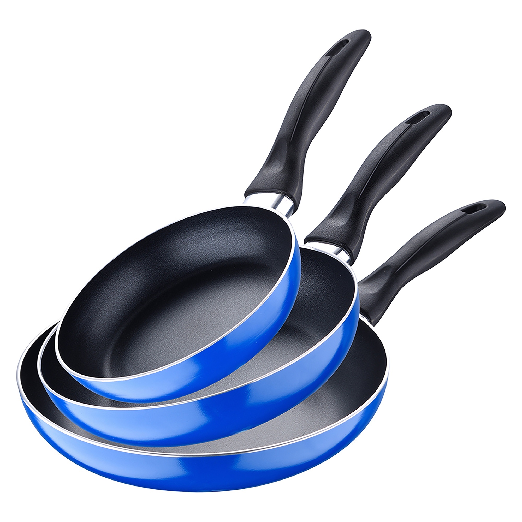 3-piece Navy Paradise Pressed Aluminum Frying Pan Set (16+20+24cm)