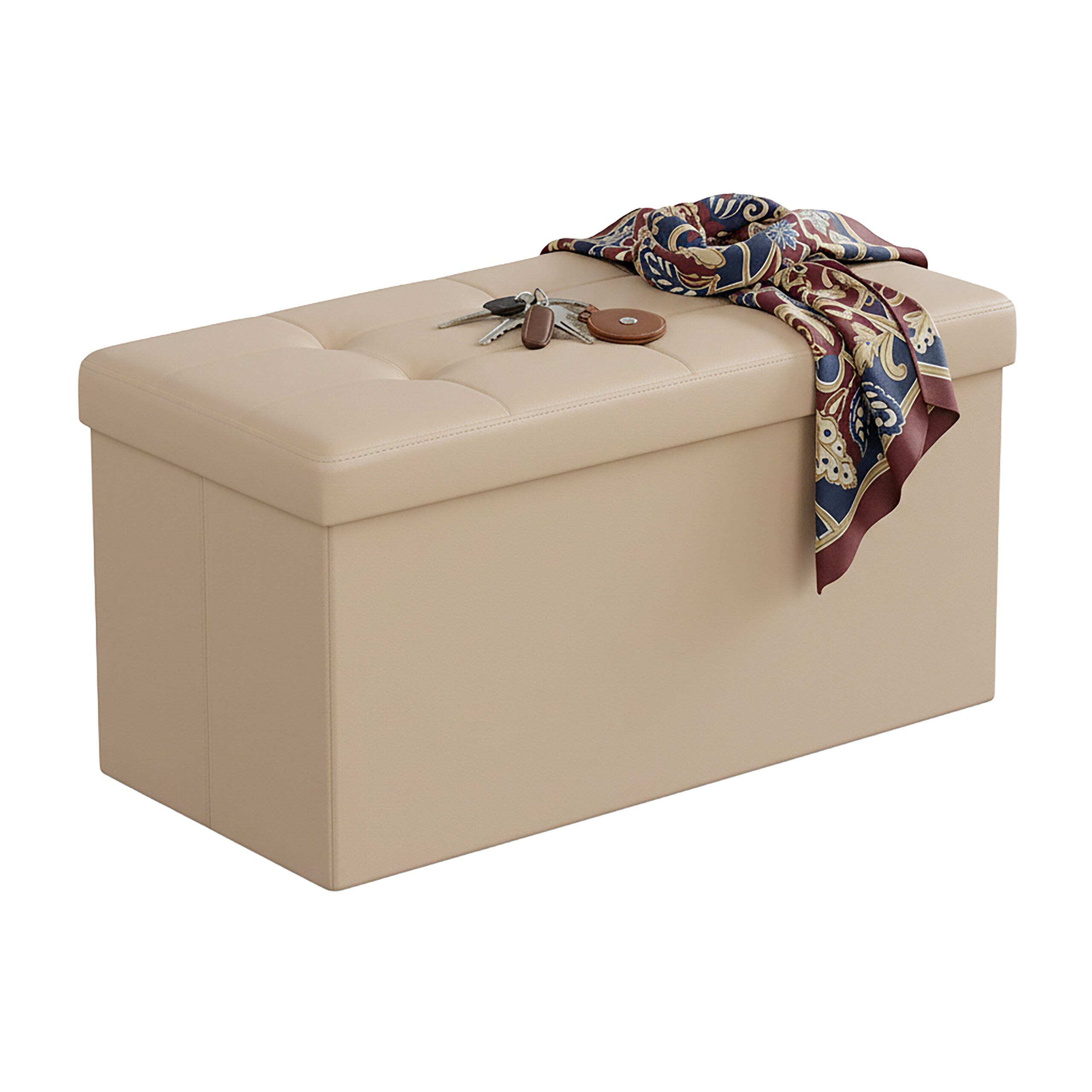 Bench In Beige - (w)76 X (h)38 X (d)38 Cm