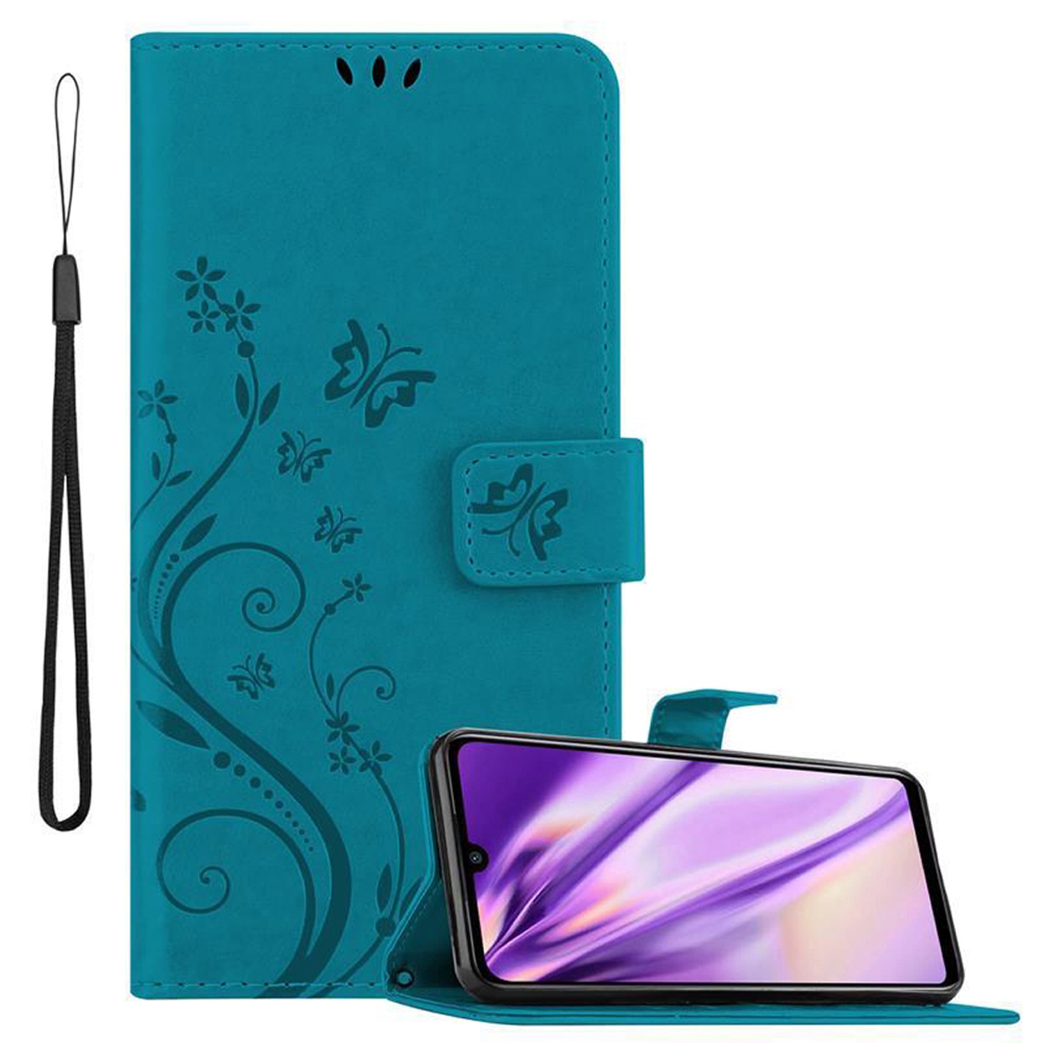 Case Compatible With Xiaomi Redmi Note 7 Protective Case In With Magnetic Closure, Stand Function And Card Slots Flip Case Flower Cover Etui Handy Klapp Hülle Book Tasche