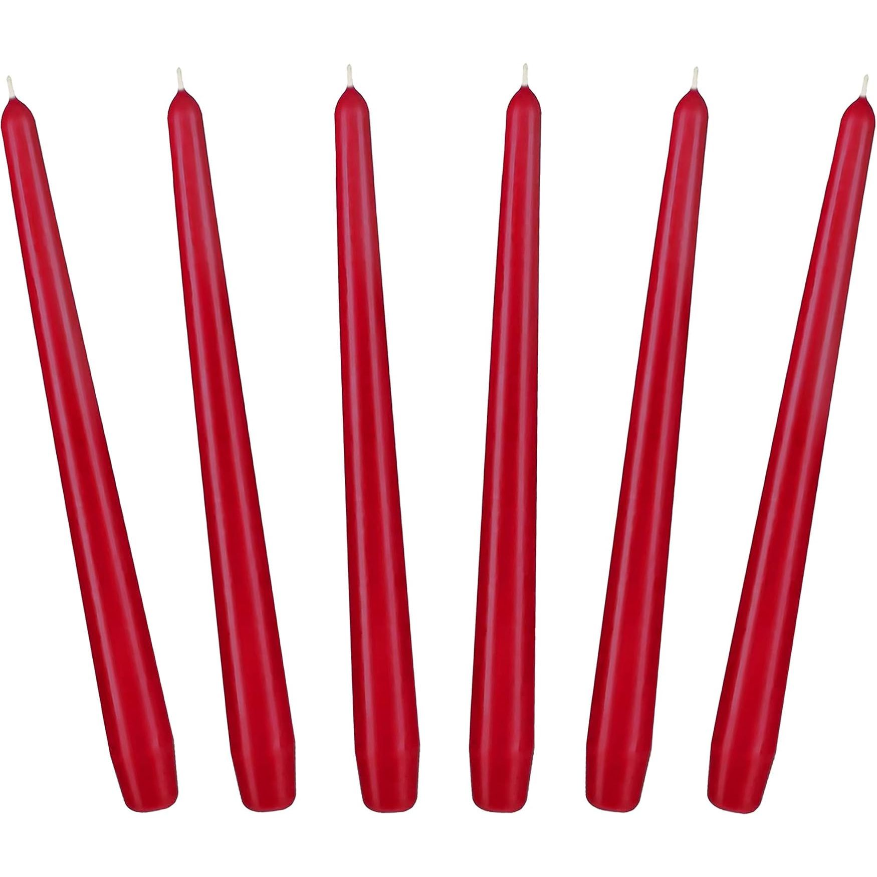 Brubaker 24 Cm Taper Candles For Candle Holders And Candlesticks - 6 Pack