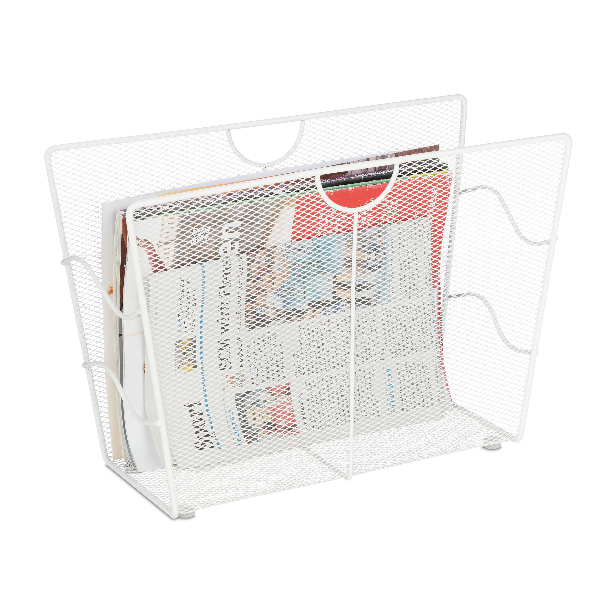 Newspaper Stand In White - (w)39 X (h)27 X (d)17 Cm