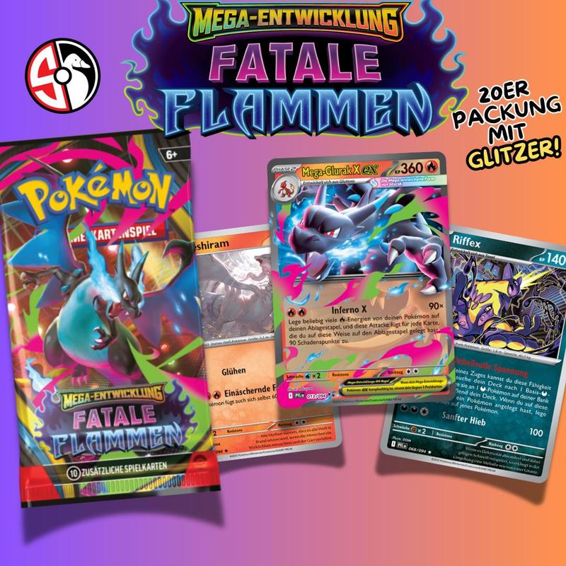 E-shop Pokémon Fatale Flammen – Kartenpaket (20 Karten) – Deutsch