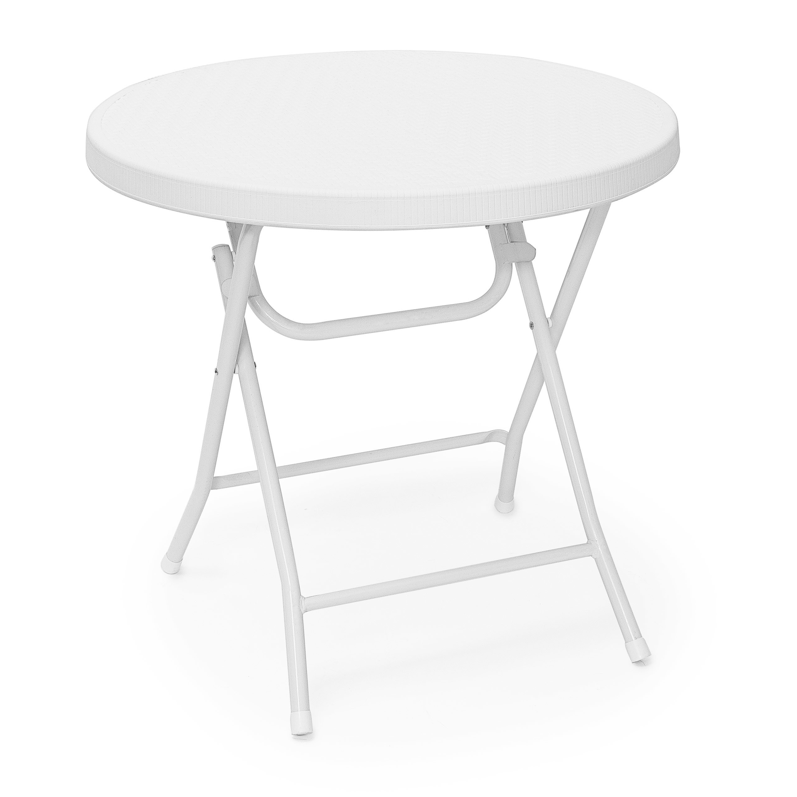 Image of Bastian Garden Table In White - (h)74 X Ø80 Cm