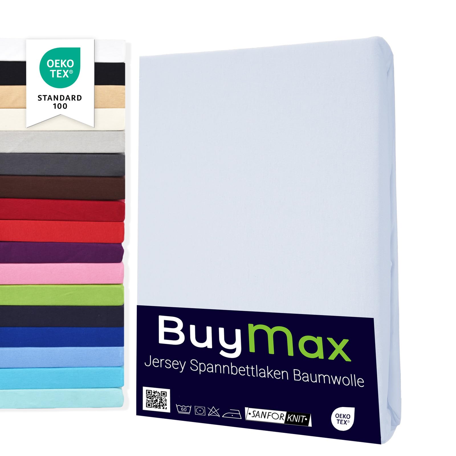 E-shop Buymax® Spannbettlaken Kinderbett 100% Baumwolle Jersey – Weiches Bettlaken, Matratzenhöhe bis 15 cm