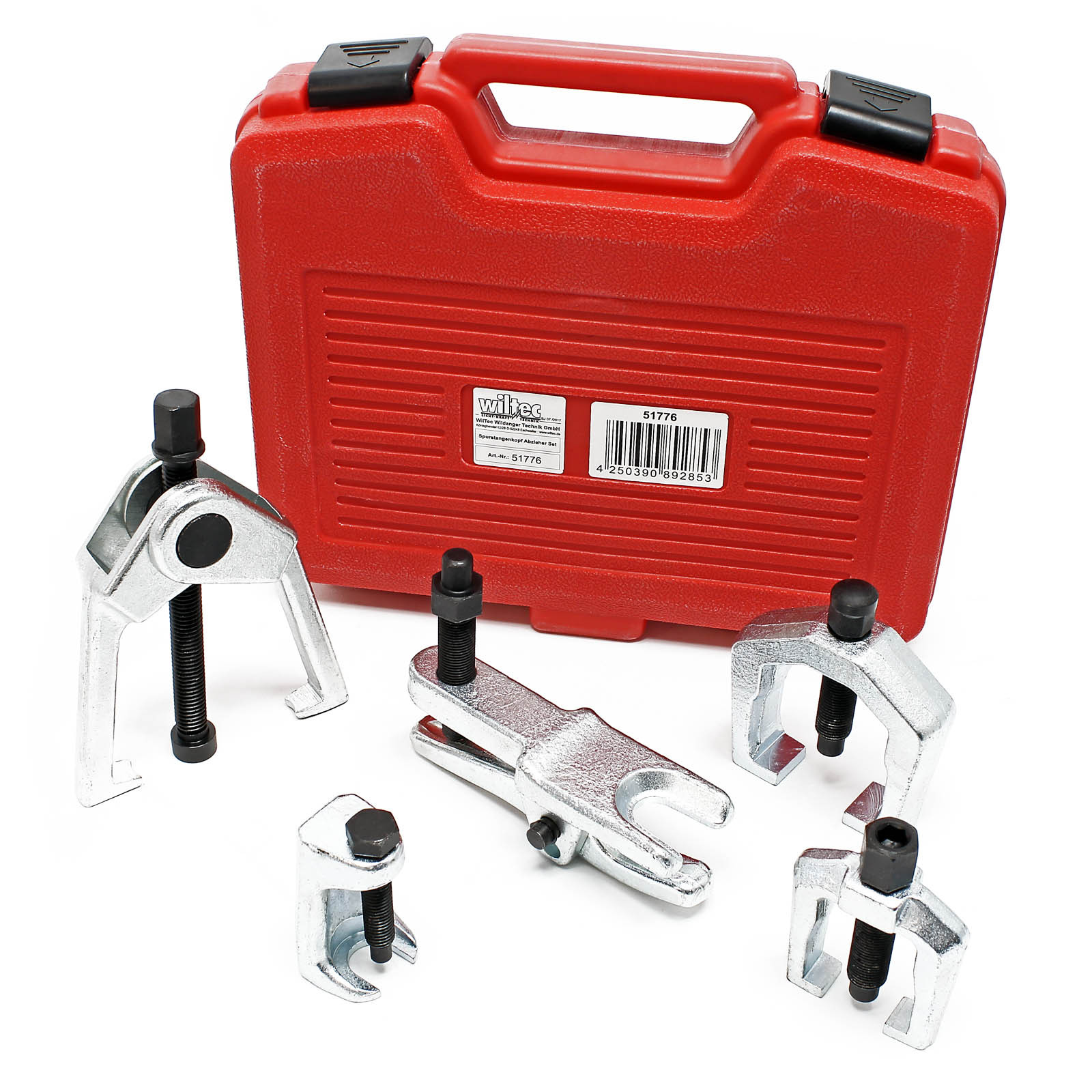 Wiltec Ball Joint Puller Set 5pcs, Tie Tool, Ball Joint Press Set, For Steering Rod And Ball Bearing