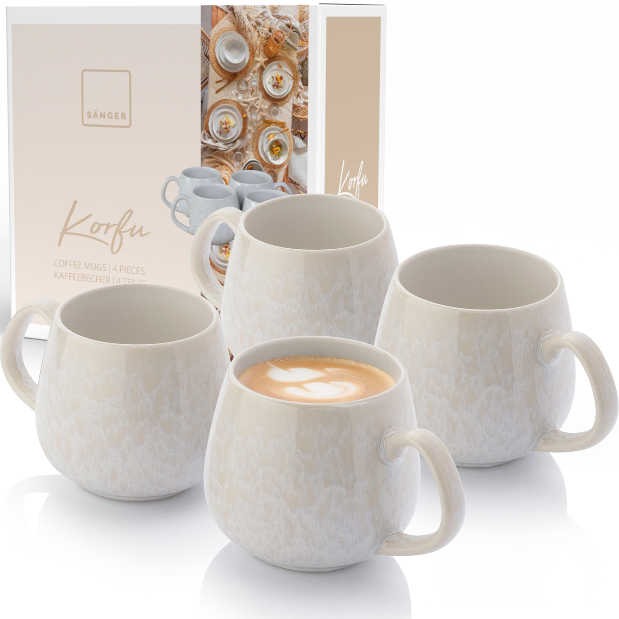 Image of Singer Coffee Mug Corfu Made Of Stoneware In Beige |
