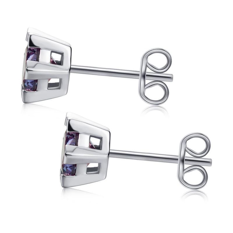 MGJ™ 925 Sterling Silver Colour-Change Alexandrite Stud Earrings