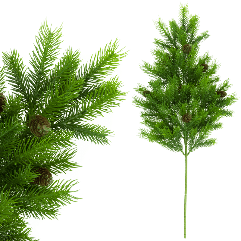 Image of Christmas Tree Branch For Holiday Decor, Large Pine Cones