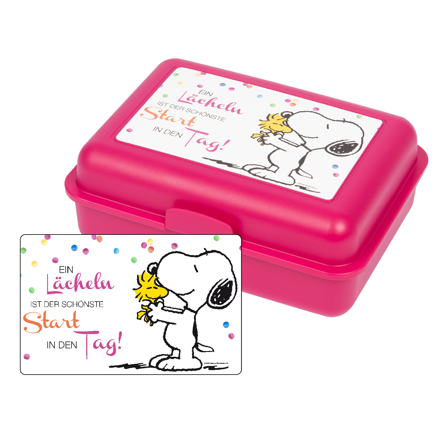 The Snoopy Lunch Box - Is The Start To , Sandwich Lunchbox With Divider, Pink