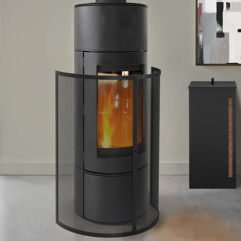 TEMU Grille de protection pare feu 1 volet pour poêle et cheminée