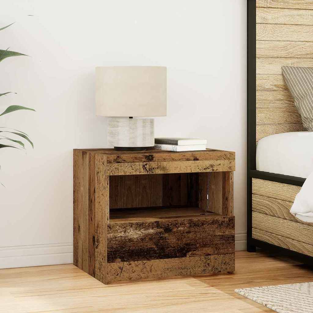 Image of Nightstand 50 X 40 X Wood Material, Rustic Nightstand, Compact Storage Wonder, Multifunctional Table, Stylish Accent For The Bedroom