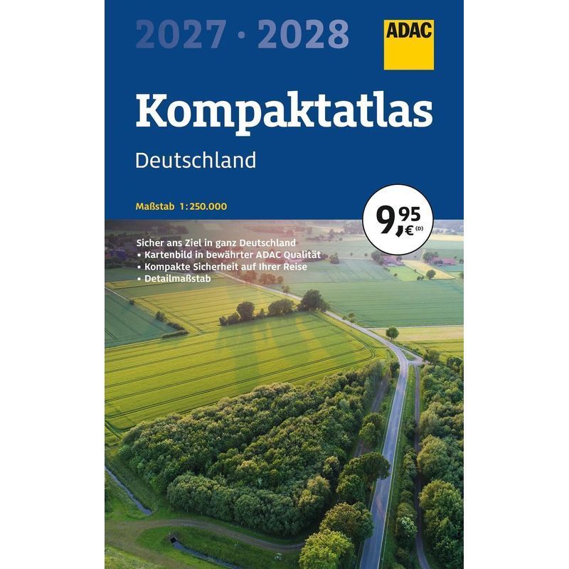 Image of Adac Compact Atlas 2027 2028 Germany 1:250,000 / Road Atlas And Car Atlas / Paperback / German / 2026 / Adac