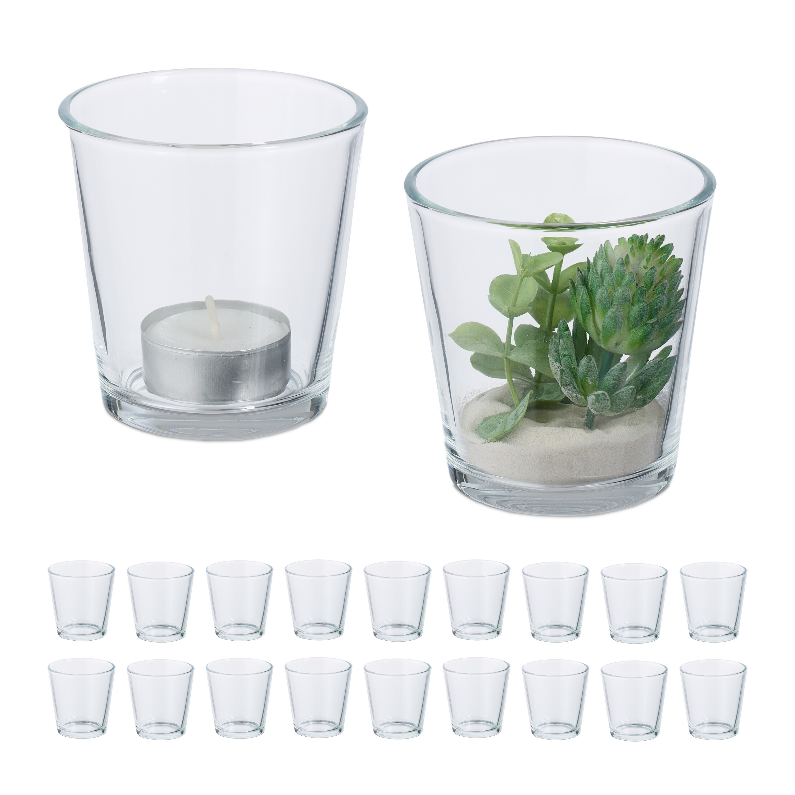 E-shop 20 x Teelichtgläser in Transparent