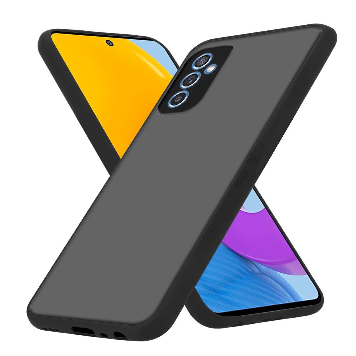 Case Compatible For Galaxy M52 5g Hybrid Protective Cover With Tpu Silicone Inner And Matte Plastic Back Case Cover Phone Case