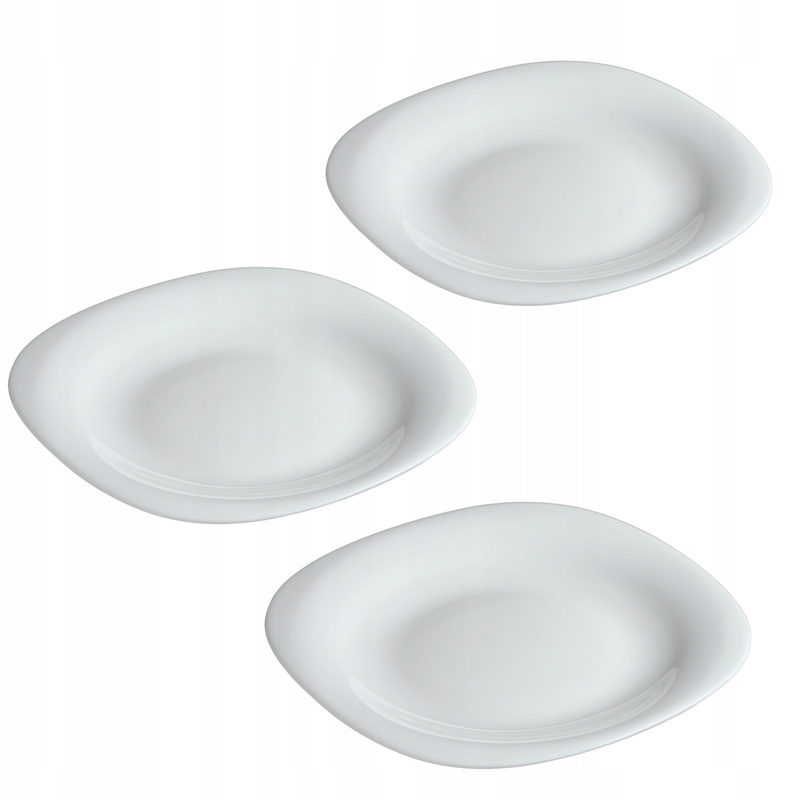 TEMU Kadax Dessert Plate Set, 21.5 Cm, Set Of 3, White Plates