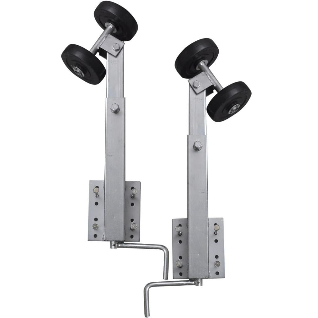 Vidaxl 2x Sliding Rollers 59-84cm Swing Boat Trailer Sliding Aid Boat Trailer