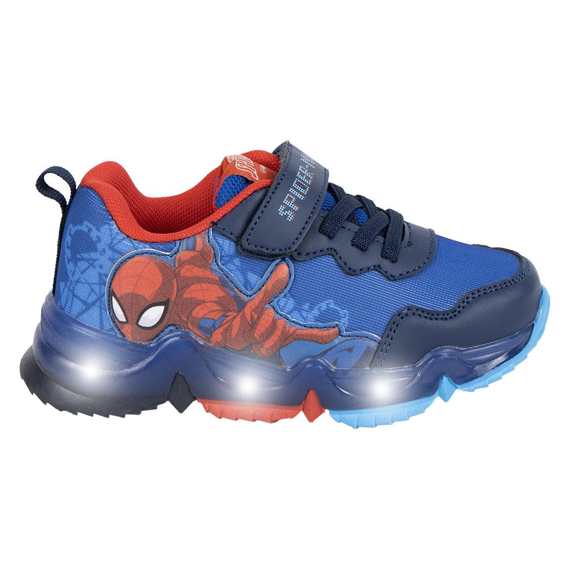 Spiderman Blue Tpr Sports Sole With Lights