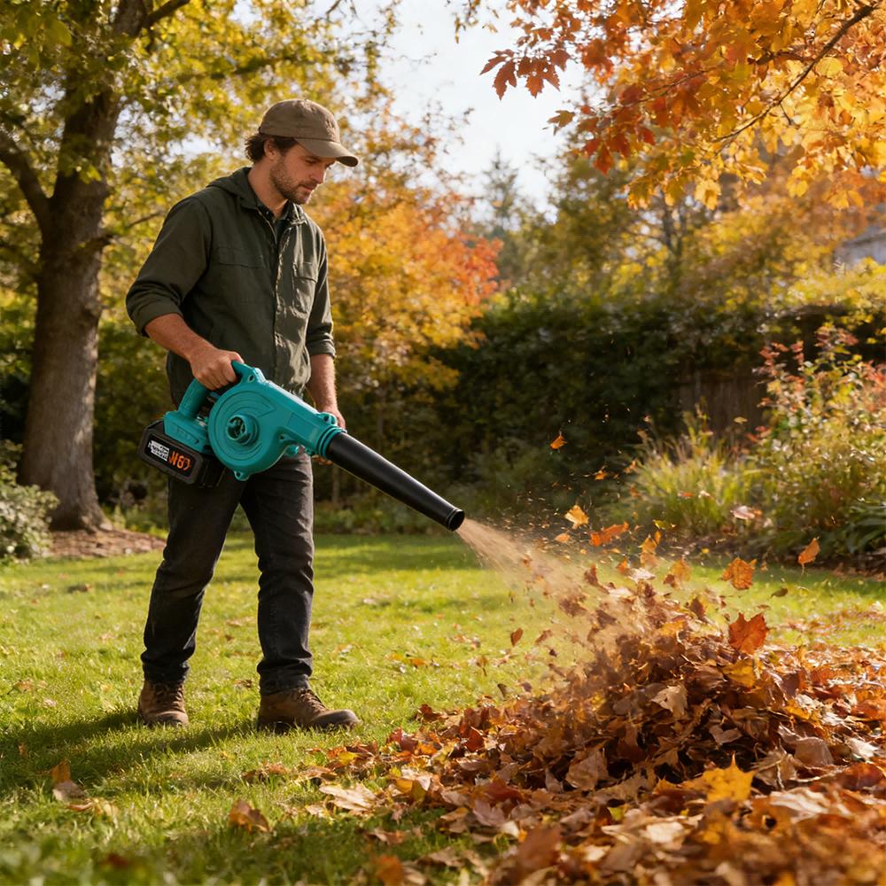 Image of Cordless Leaf Blower&vacuum 2-in-1,23000rpm Motor, Lightweight For Home, Workshop, Garden&car Cleaning