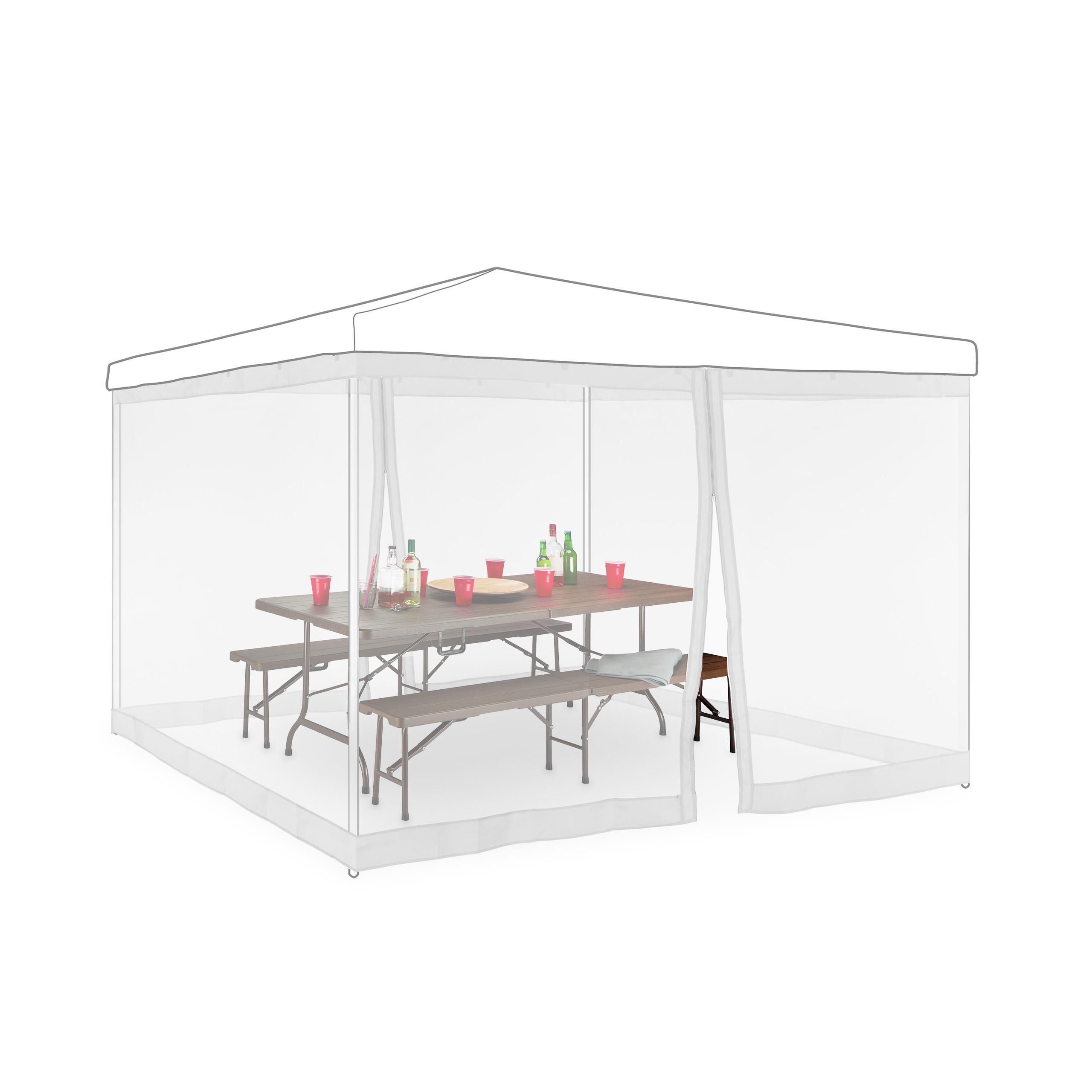 Net In White - 3 X 3 M