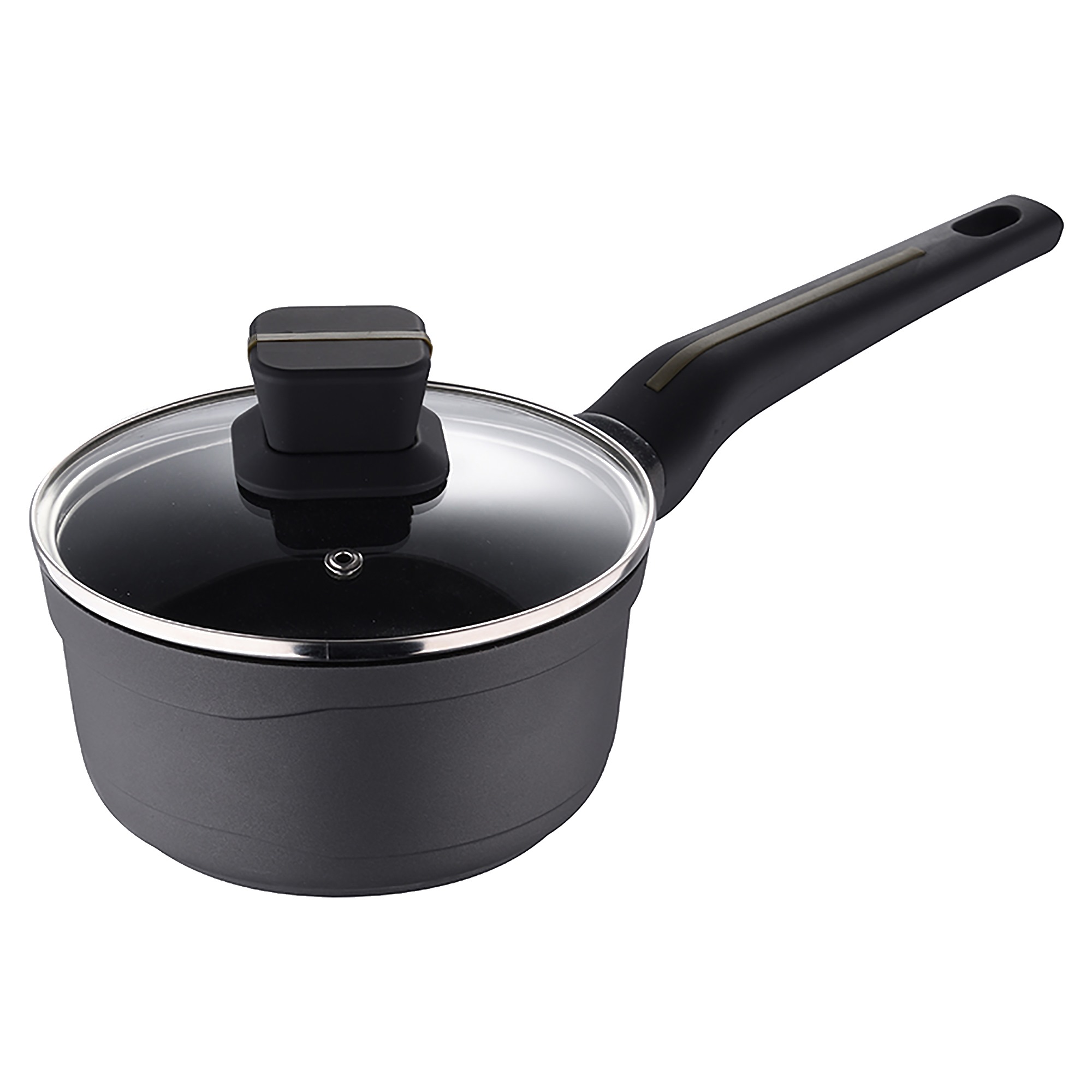 16x8.0cm Cast Aluminum Saucepan With Lid, Induction Compatible