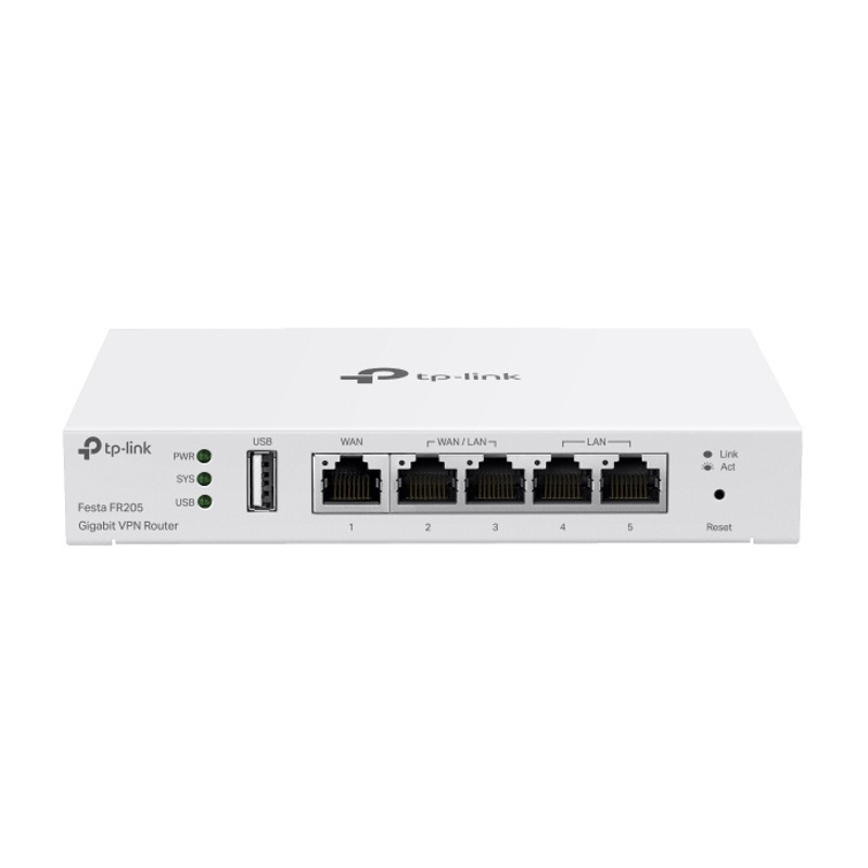 Tp-link Festa Fr205 Cable Router - 10 Gigabit Ethernet, 100 Gigabit Ethernet, Gigabit Ethernet, White