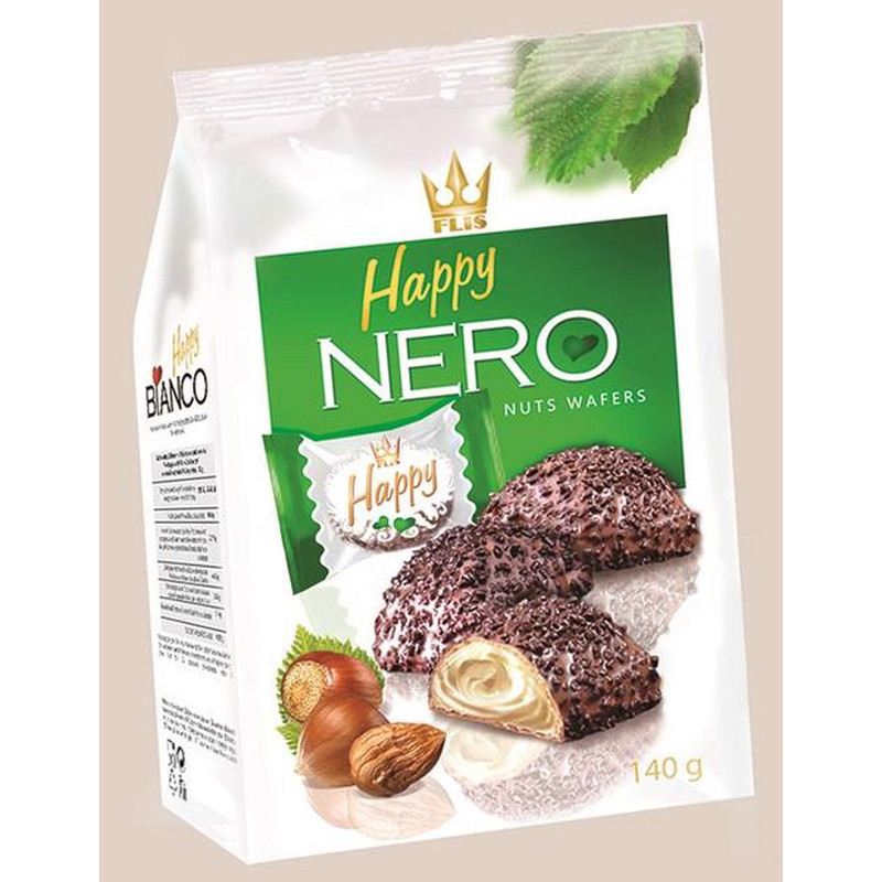Image of Flis Wafle Happy Nero Hazelnut 140g