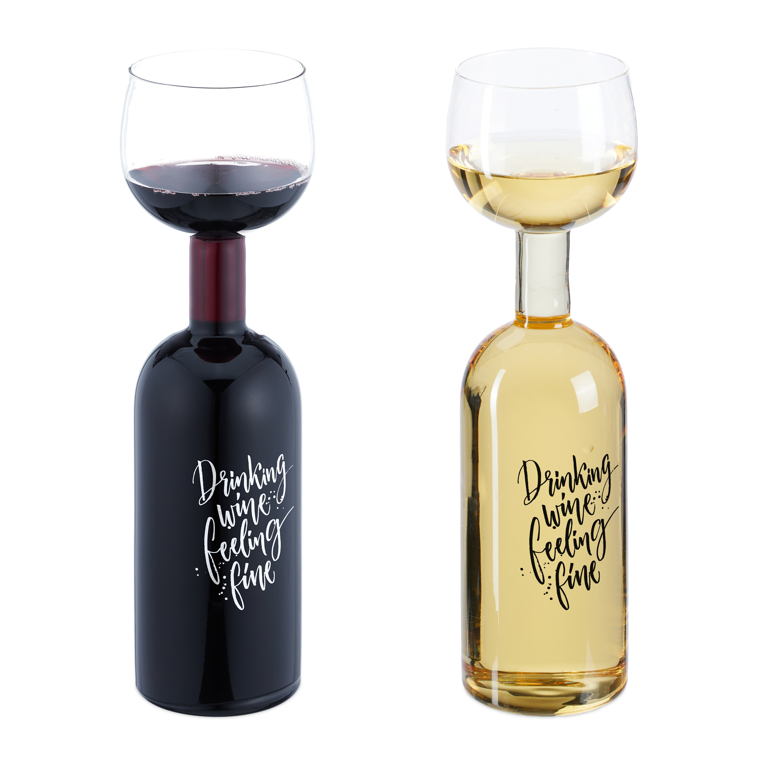 Transparent Glass Wine Bottle - 750 Ml