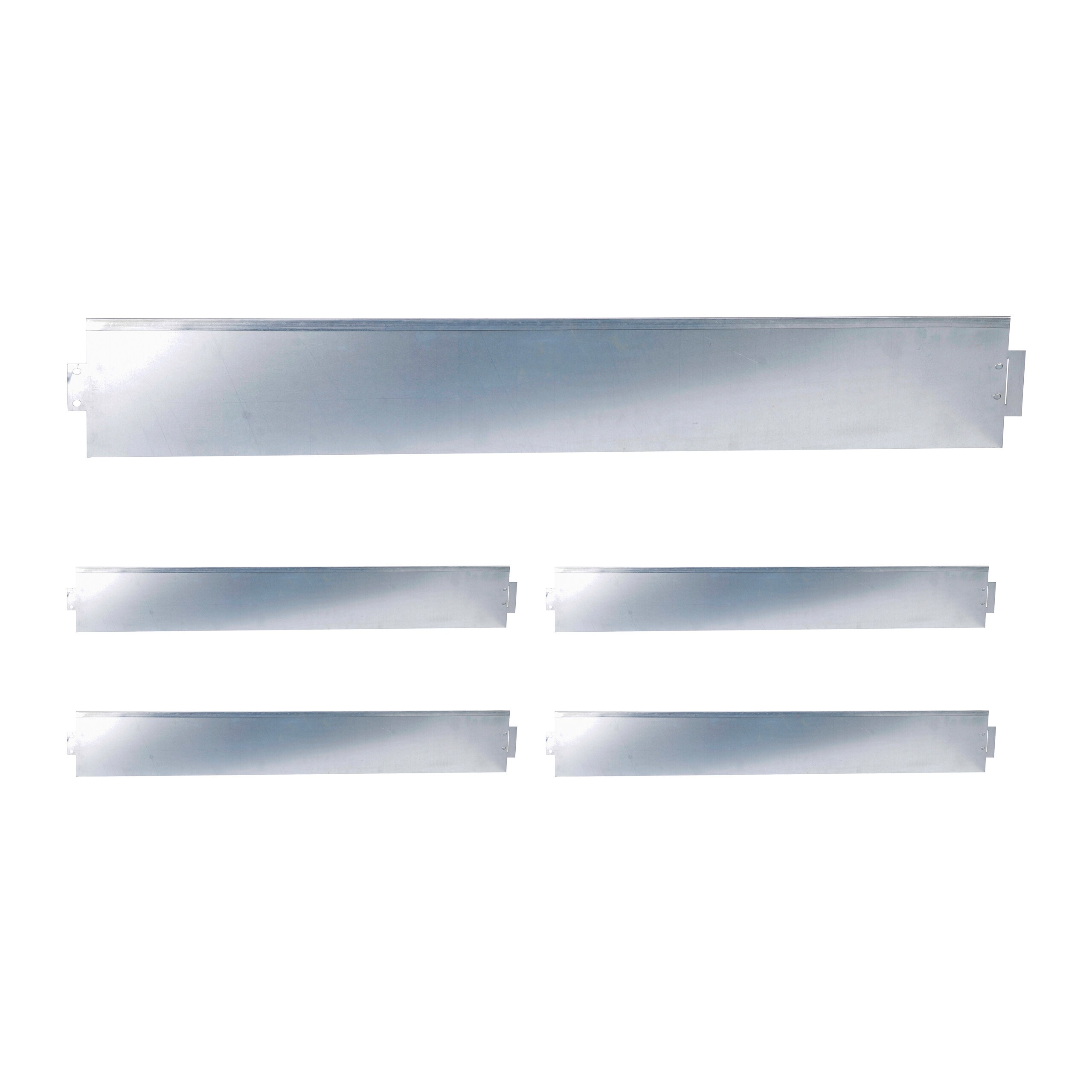 E-shop 5 x Rasenkante in Silber - (B)100 x (H)15 cm