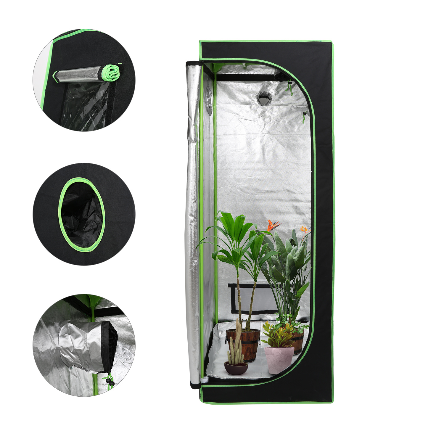 

Grow Tent Greenhouse 600d Hydroponic Plant Tent Indoor Plant Cultivation Black And Growroom With Reflective Interior