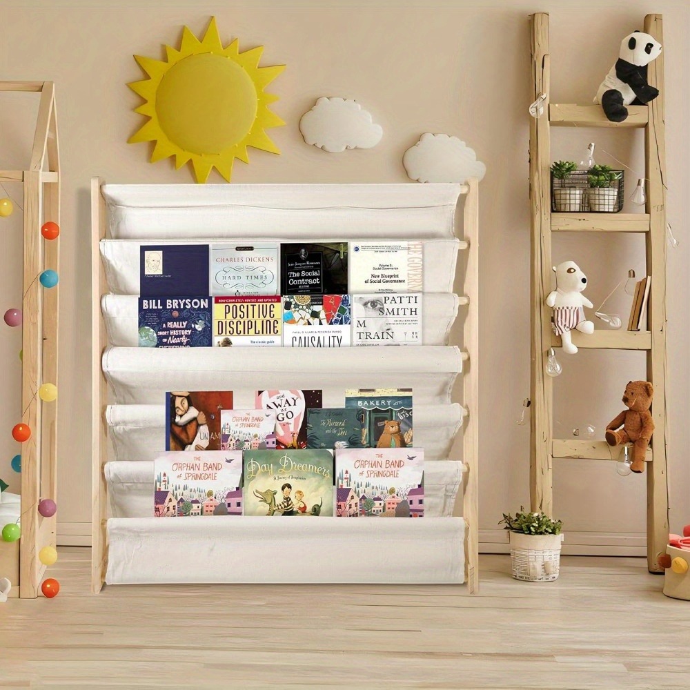 Bookshelf With 6 Compartments (14 X 9 X 83 Cm) – Book Organizer For Bedroom And Reading Nook