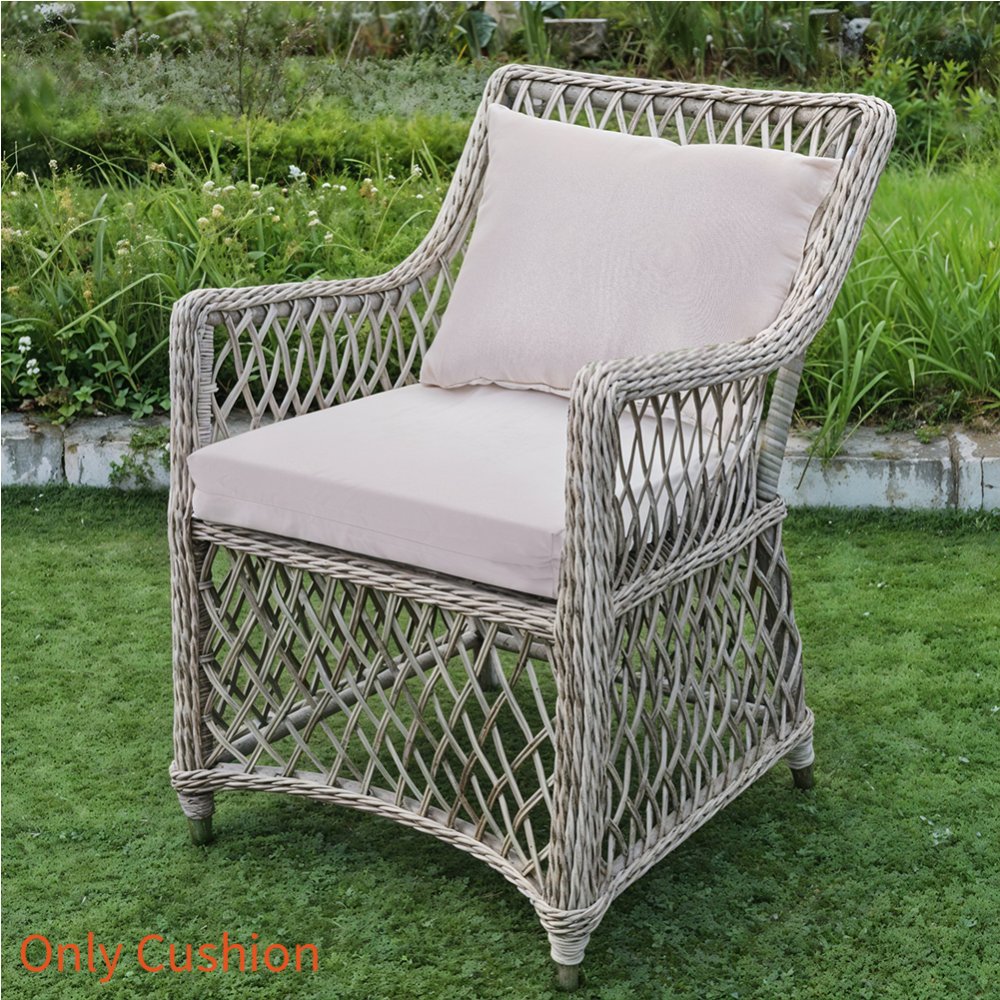 TEMU A Set Of Garden Chair And Bench Cushions - Chair Cushions Measuring 56cm*45cm And Seat Cushions 56cm *52cm *7cm. In Light Gray And Dark Gray.