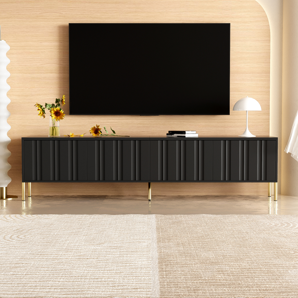 Image of Tv Cabinet 190cm, 8 Shelves, Vertical Design, For Living Room