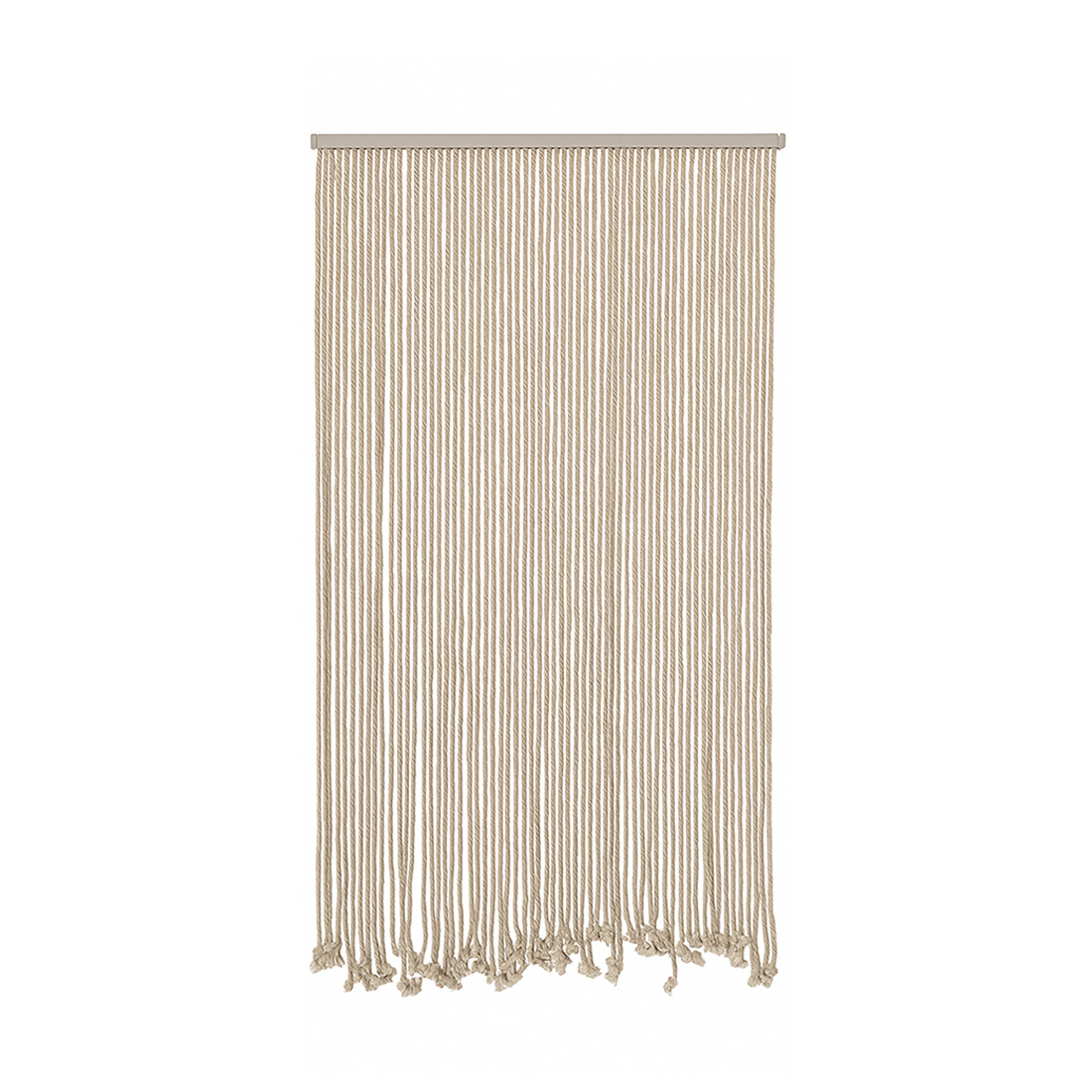 TEMU Cortina para Puerta de Algodón 90x200 cm para , Jardín, y Patio. Panel con Barra de Madera Interior y Exterior Antimoscas e Insectos de