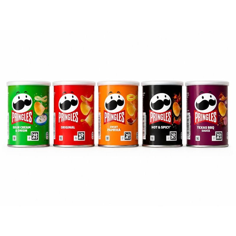 Pringles Big Bundle Original, Bbq, Hot & Spicy, Sweet Paprika, Sour Cream & Onion