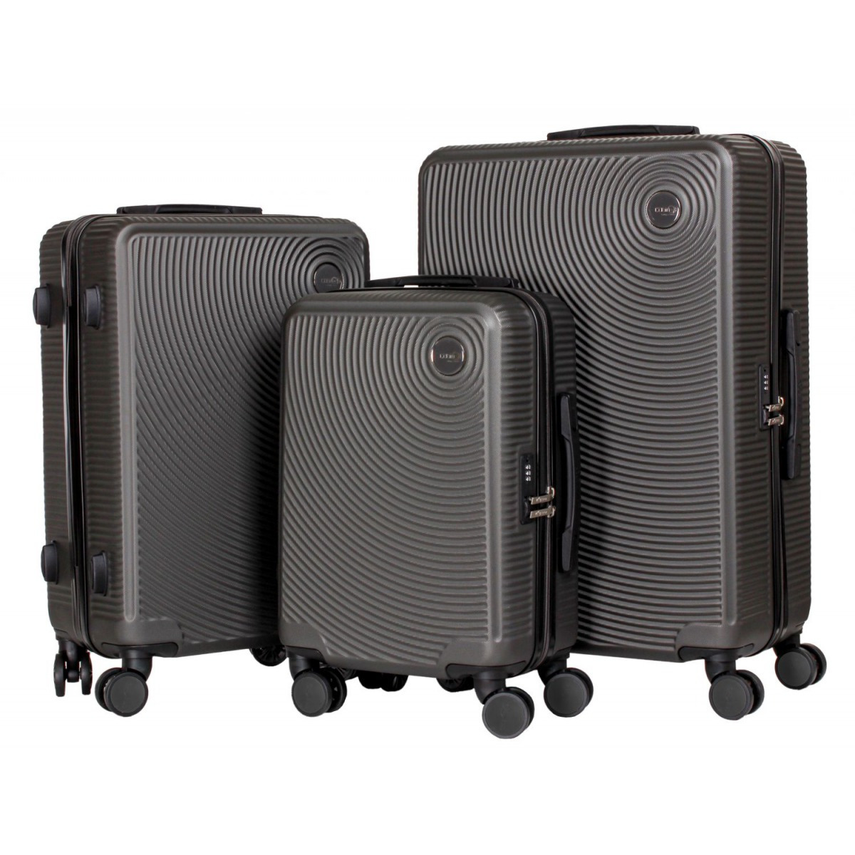 immagine dell'articolo   5513 - set di 3 valigie -   da 55 cm, valigia media da 65 cm, valigia   da 76 cm, in abs rigido