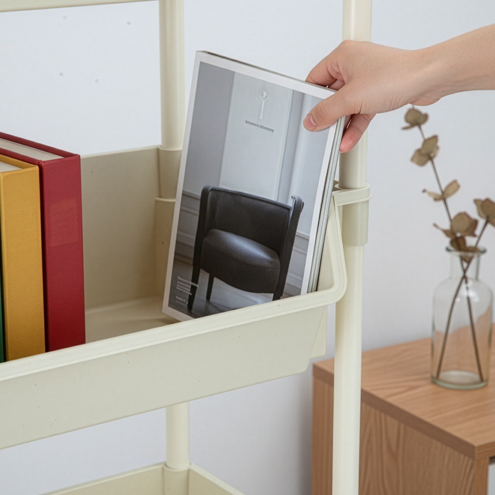 4-Tier Rolling Storage Trolley Cart for Kitchen and Bathroom Organisation