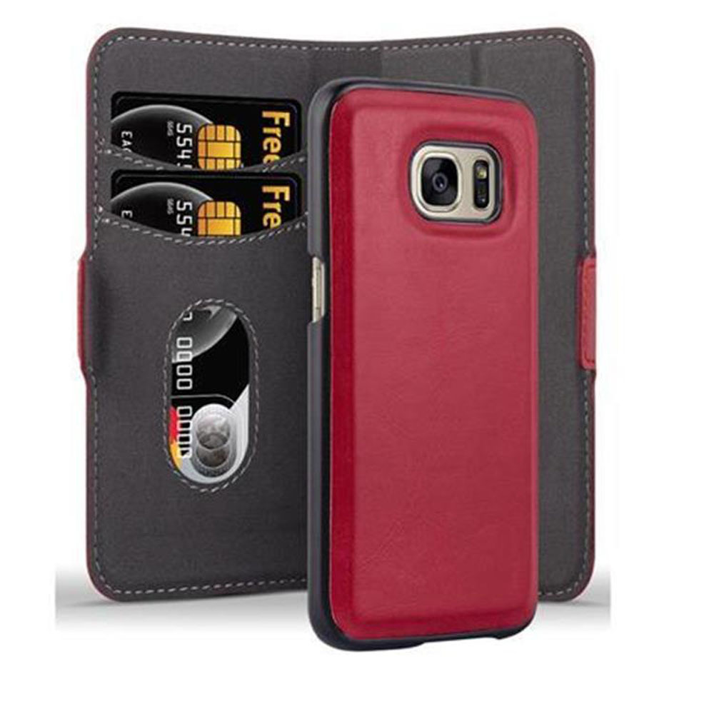 Image of Case Compatible For Galaxy S7 2-in-1 Design Protective Cover With Stand Function And Card Slot Flip Case Cover Phone Case Folding Case Book Bag