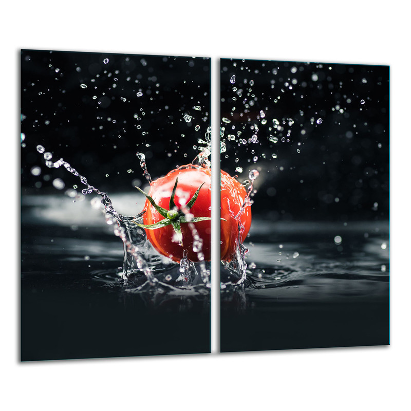 Glass Cutting Board 2x 30x52 Black
