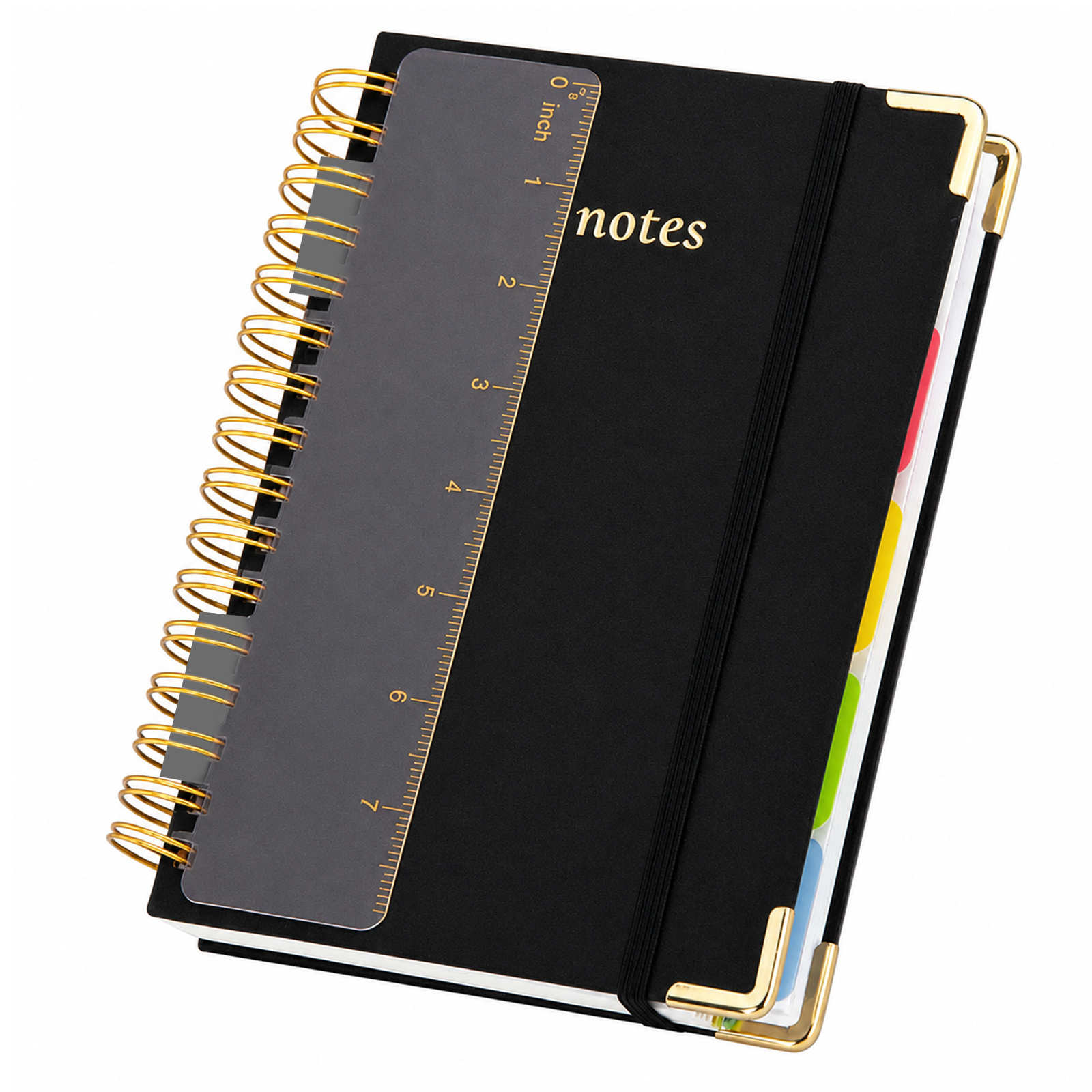 Image of A5 Spiral Notebook With Index, 300 Pages, Leather Journal