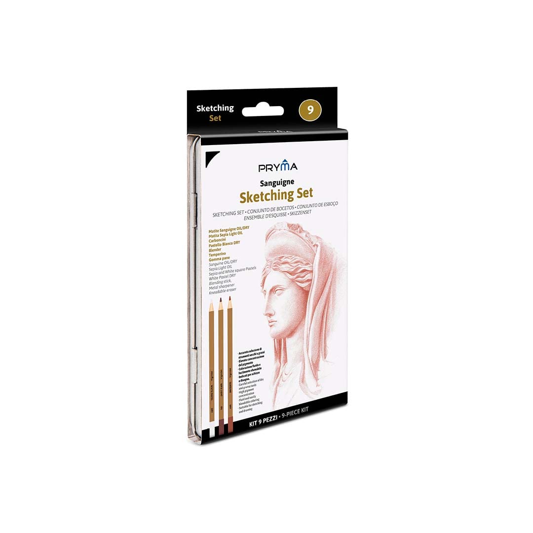 TEMU Sanguine Sketching Set – Artistic Drawing Kit With Sanguine Pencils, Sharpener, Eraser – Perfect For Sketches And Painting Techniques