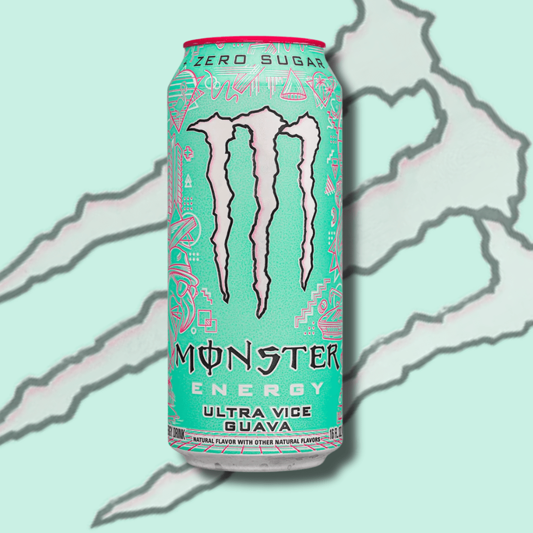 E-shop Monster Energy Ultra Vice Guava 473ml – Zuckerfreier Energy Drink mit tropischem Guavageschmack